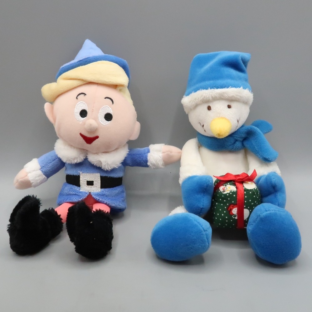 Rudolph The Red‎ Nosed Reindeer Plush Hermey The Elf Dentist & Gund Snowman Lot